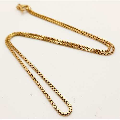 61 - A Vintage Italian 18K Yellow Gold Link Necklace. 40cm. 6.1g