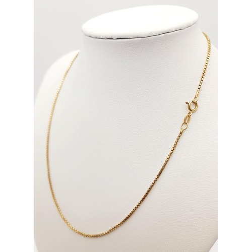 61 - A Vintage Italian 18K Yellow Gold Link Necklace. 40cm. 6.1g