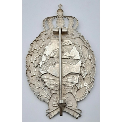 138 - WW1 Bavarian Pilots Silver Plated Badge,