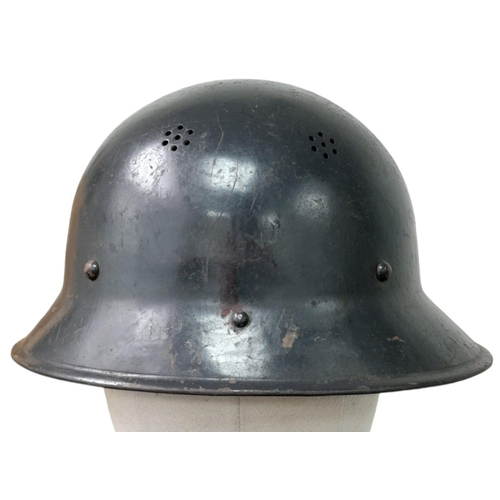 209 - WW2 Czech M30 Helmet used by the German RLB (Air Raid Warden) Apart from the re-cycling element, It ... 