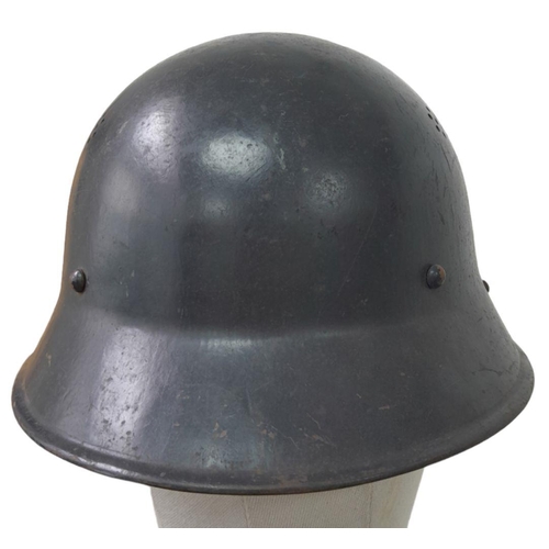 209 - WW2 Czech M30 Helmet used by the German RLB (Air Raid Warden) Apart from the re-cycling element, It ... 