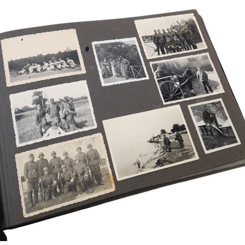 257 - WW2 German (War Memories) Photograph Album.  Absolutely full of pictures from an Infantry Soldiers t... 