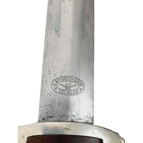 27 - 3rd Reich SA Dagger with Rare 1935 Makers Mark C. Eppenstien-Sohn. Gruppe Marked Wm for Westmark. Qu... 