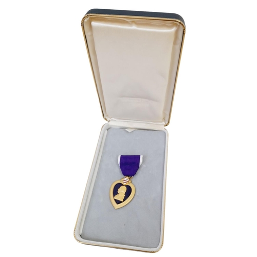 292 - Vietnam War Era Purple Heart in original case. The ribbon bar is missing as it would have been on th... 