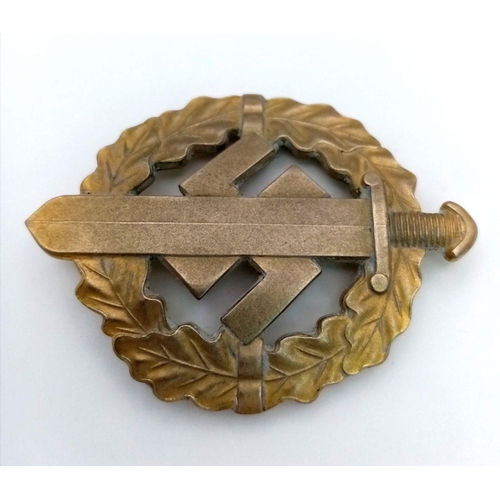 327 - 3rd Reich Gold Grade S.A Sports Badge. Maker: Berg & Nolte.