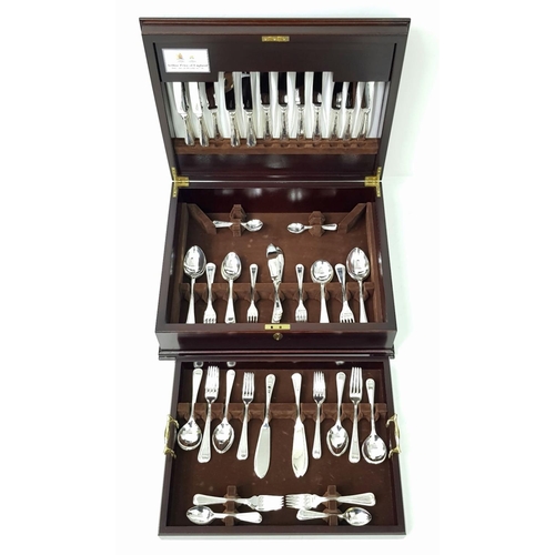 328 - An Arthur Price of England 84 Piece Sterling Silver Cutlery Set. To include: 8 table forks, 8 table ... 