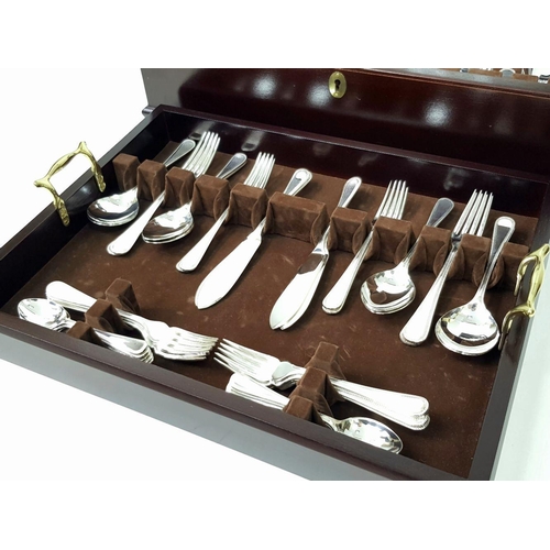 328 - An Arthur Price of England 84 Piece Sterling Silver Cutlery Set. To include: 8 table forks, 8 table ... 