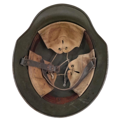 34 - WW2 Finnish Kev Os 4 (The White Death) Helmet and liner with write up.