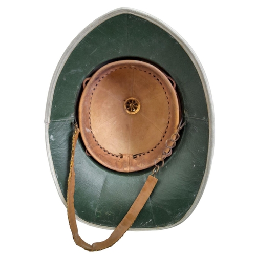 356 - 1960 Dated Royal Marines Band Pith Helmet. Complete with liner, badge, chin strap and top pommel. Ve... 