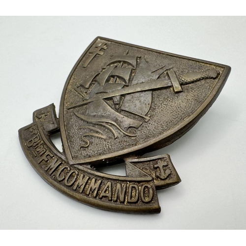 475 - WW2 Free French 1st Commando Battalion. Made in England. Very nice badge from a reputable collection... 