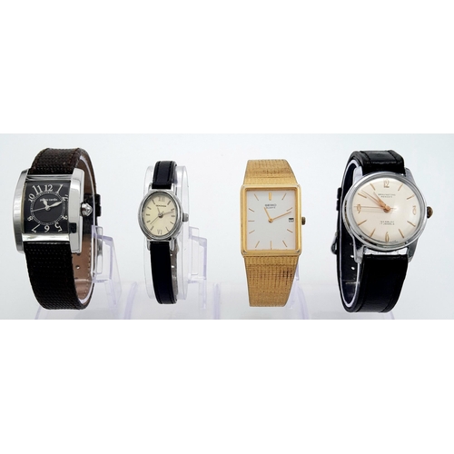 1392 - A Parcel of Four Vintage Wristwatches Comprising; 1) A Men’s
Bravingtons Renown 17 Jewel Incabloc Ma... 