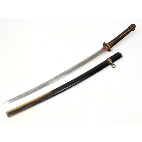 6 - WW2 Japanese Officers Type 98 Shin-Gunto Sword. Nice Tang Markings, Maybe a family blade.