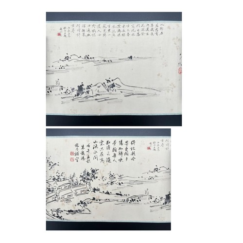 52 - A Landscape Chinese Ink and Watercolor on Paper Scroll - Attributed to Huang Binhong (1865- 1955). C... 