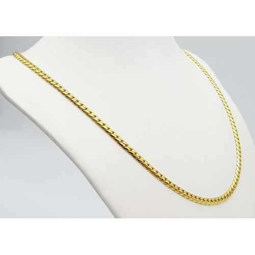 1 - A 22K GOLD CURB LINK NECK CHAIN AS NEW CONDITION.    34.7gms   48cms