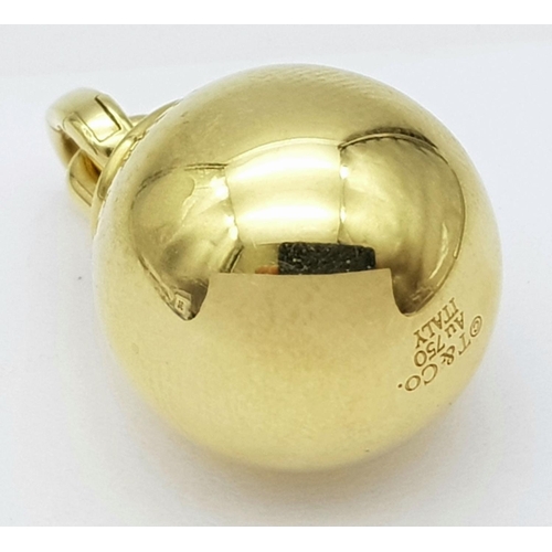 47 - A TIFFANY & CO 18K YELLOW GOLD HARDWARE BALL PENDANT 10.4G, £2425 RRP.

ref: SC 2024