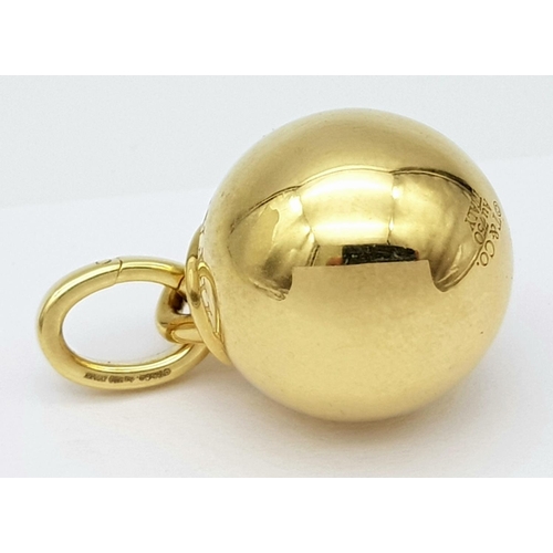 47 - A TIFFANY & CO 18K YELLOW GOLD HARDWARE BALL PENDANT 10.4G, £2425 RRP.

ref: SC 2024