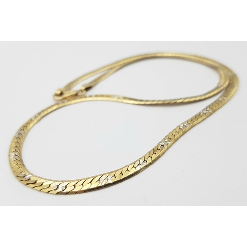 53 - A 14K Yellow Gold Weaved Chain, 14.6g total weight, 18” length.

ref 1543I