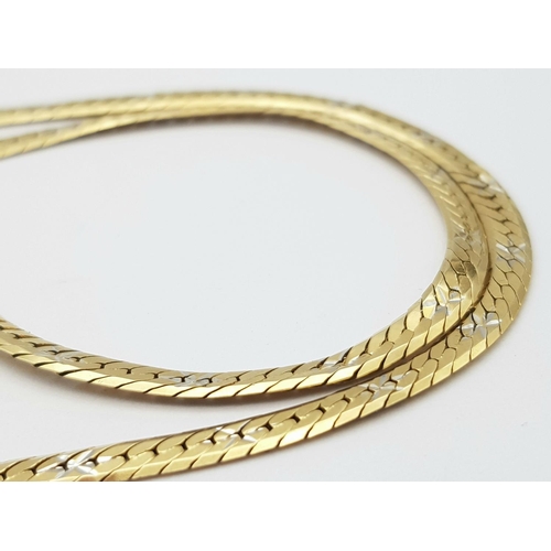 53 - A 14K Yellow Gold Weaved Chain, 14.6g total weight, 18” length.

ref 1543I