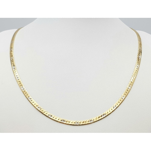 53 - A 14K Yellow Gold Weaved Chain, 14.6g total weight, 18” length.

ref 1543I