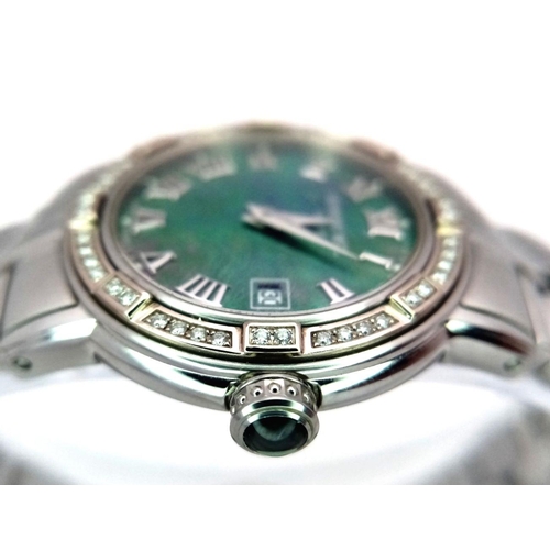 183 - A Raymond Weil Parsifal Quartz Ladies Watch. Stainless steel bracelet and case - 27mm. Abalone dial ... 