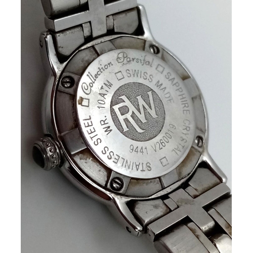 183 - A Raymond Weil Parsifal Quartz Ladies Watch. Stainless steel bracelet and case - 27mm. Abalone dial ... 