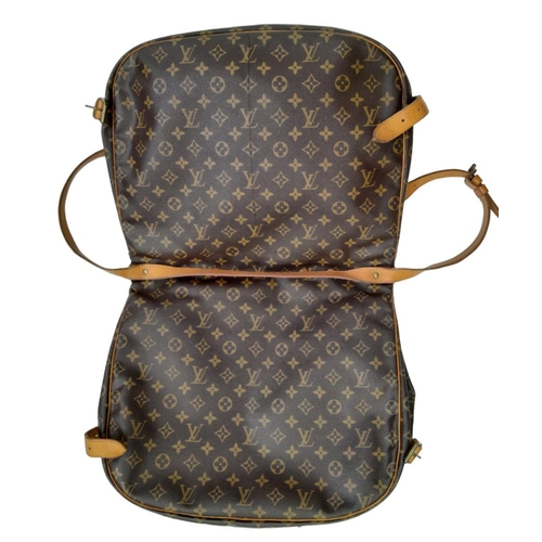 120 - A Louis Vuitton Monogram Saumur Double Strap Shoulder Bag. Brown LV monogram coated canvas exterior,... 