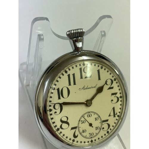 409 - A Rare unusual gents pocket watch with bowlers stem & markings on the back . As found .