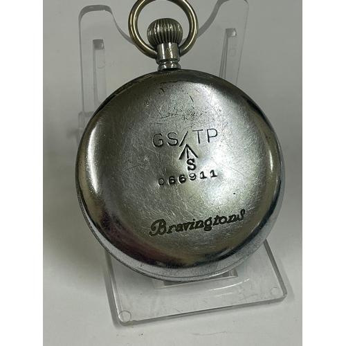 646 - A Vintage Cyma military pocket watch ticking.