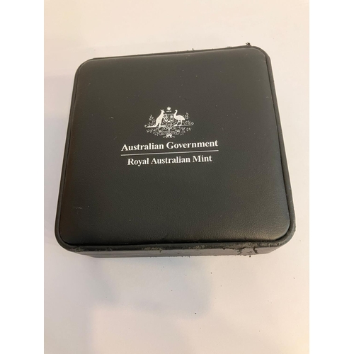 343 - 2014 AUSTRALIAN SILVER KANGAROO $1 COIN. Limited edition collectors coin complete with original case... 