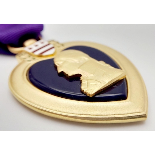 292 - Vietnam War Era Purple Heart in original case. The ribbon bar is missing as it would have been on th... 