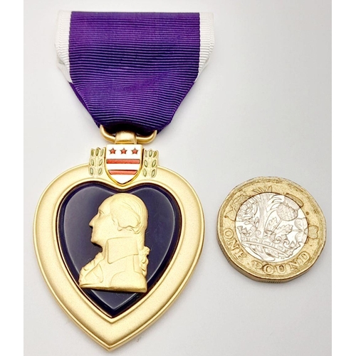 292 - Vietnam War Era Purple Heart in original case. The ribbon bar is missing as it would have been on th... 