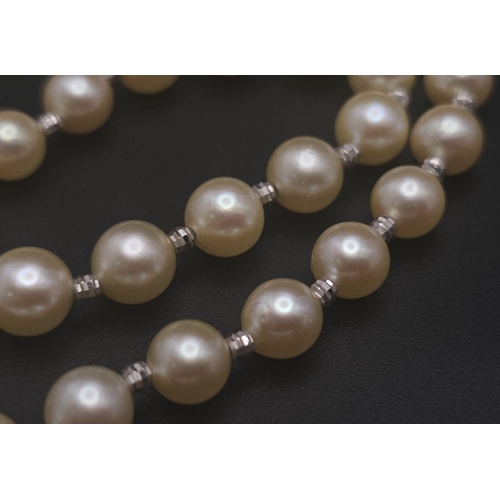 281 - A Graduated Golden South Sea Pearl Necklace. 42cm.