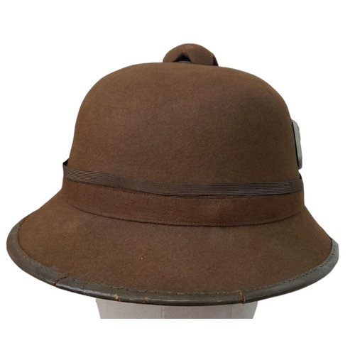 496 - WW2 Second Pattern 1942 Issue German Africa Corps Tropical Pith Helmet & Sand Goggles. Nice clean ex... 