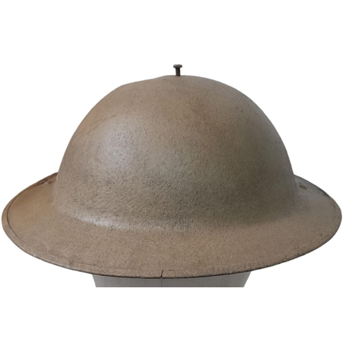 300 - WW2 South African Mk II Helmet with post War memorial painting to the South African Forces from Tobr... 