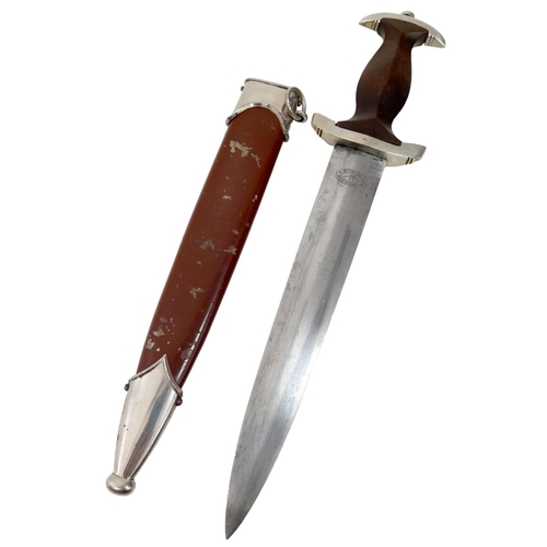 524 - 3rd Reich SA Dagger with Rare 1935 Makers Mark C. Eppenstien-Sohn. Gruppe Marked Wm for Westmark. Qu... 