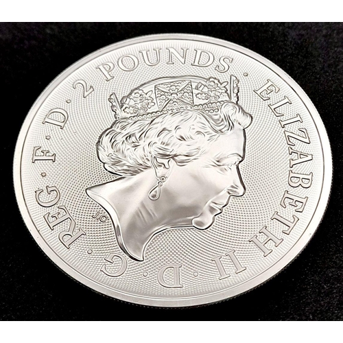 1350 - A Fine Silver (.999) 1 Ounce (31.62 Grams) 2019 Queen Elizabeth ’Buckingham Palace’ Coin.