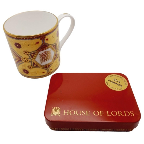128 - Two items from the House of Lords! A fine bone china mug created by William Edwards exclusively for ... 