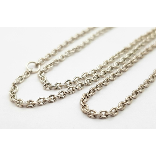 1366 - Two Pairs of 925 Silver Earrings and a Pandora 925 Silver Chain Necklace. Hoop earrings - 1.5cm diam... 