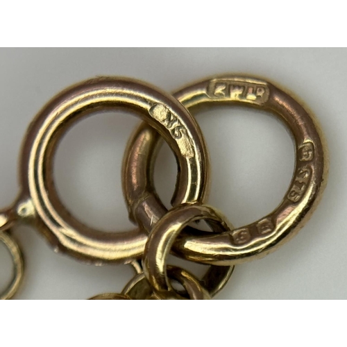 149 - A Vintage 9K Yellow Gold Belcher Chain. 54cm. 8.9g.