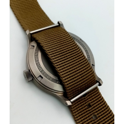 297 - A Maratac Xi-Gen, 6 GMT, Grade 5 Titanium Military Watch. This Watch is only available from one US S... 