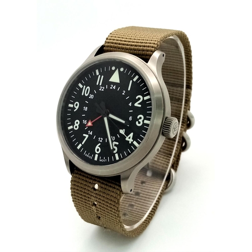 297 - A Maratac Xi-Gen, 6 GMT, Grade 5 Titanium Military Watch. This Watch is only available from one US S... 