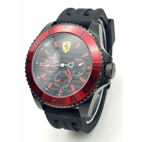 318 - Men’s Scuderia Ferrari Quartz Chronometer Watch. 52mm Case. Replacement Battery Fitted June 2024. Fu... 