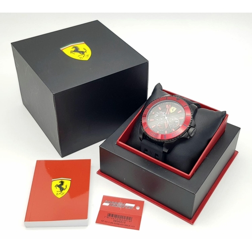 318 - Men’s Scuderia Ferrari Quartz Chronometer Watch. 52mm Case. Replacement Battery Fitted June 2024. Fu... 