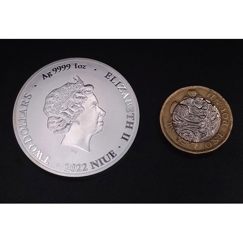 374 - A Fine Silver (.9999) 1 Ounce (31.19 Grams) 2022 Queen Elizabeth ‘Bitcoin.