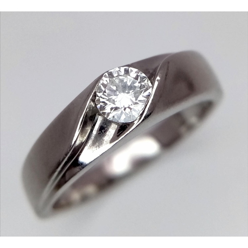 110 - 18K WHITE GOLD DIAMOND SOLITAIRE RING 0.27CT 3.8G SIZE L

ref: PERS 3009