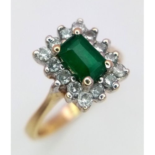 201 - 18K YELLOW GOLD DIAMOND & EMERALD RING 0.34CT DIAMONDS & 0.50CT EMERALD 4.7G SIZE N

ref: PERS 3016