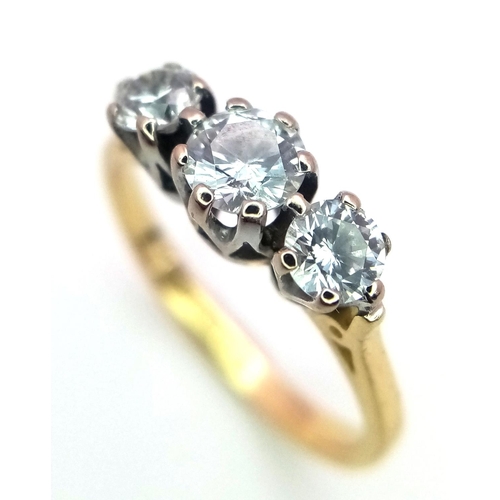 229 - 18K YELLOW GOLD DIAMOND 3 STONE RING 0.60CT 2.7G SIZE K

ref: PERS 3018