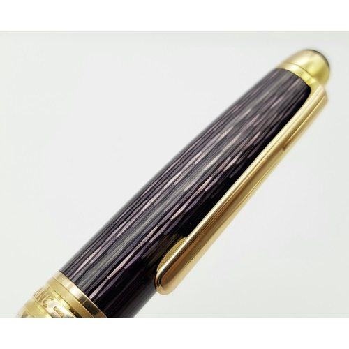 319 - A Montblanc Meisterstuck Ballpoint Pen. Very good condition, in working order. Black/violet lacquer ... 