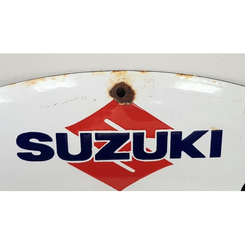 167 - A Vintage Suzuki Barry Sheen 'World Champion' Circular Sign. Sheen won back to back 500cc world cham... 