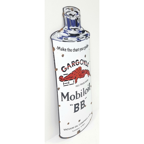 209 - A Vintage Gargoyle Mobiloil Enamel Sign - In the Shape of an Oil Can. Some age related wear but plea... 